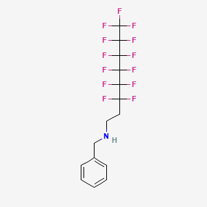 molecular formula C15H12F13N B12564715 Benzenemethanamine, N-(3,3,4,4,5,5,6,6,7,7,8,8,8-tridecafluorooctyl)- CAS No. 206184-90-9