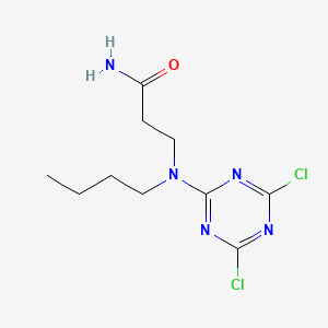 molecular formula C10H15Cl2N5O B12564742 N~3~-Butyl-N~3~-(4,6-dichloro-1,3,5-triazin-2-yl)-beta-alaninamide CAS No. 189148-98-9