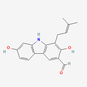 molecular formula C18H17NO3 B1256475 7-Hydroxyheptaphylline CAS No. 170663-15-7