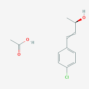molecular formula C12H15ClO3 B12564791 Acetic acid--(2R)-4-(4-chlorophenyl)but-3-en-2-ol (1/1) CAS No. 200720-80-5