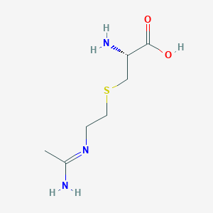 molecular formula C7H15N3O2S B12564873 S-{2-[(E)-(1-Aminoethylidene)amino]ethyl}-L-cysteine CAS No. 174827-41-9