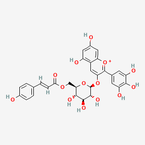 molecular formula C30H27O14+ B1256488 Delphinidin-3-O-(6-p-coumaroyl)glucoside 