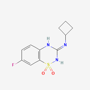 molecular formula C11H12FN3O2S B12564987 3-(Cyclobutylamino)-7-fluoro-4H-1,2,4-benzothiadiazine 1,1-dioxide CAS No. 201224-26-2