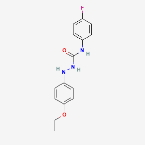 molecular formula C15H16FN3O2 B12565025 2-(4-Ethoxyphenyl)-N-(4-fluorophenyl)hydrazine-1-carboxamide CAS No. 193897-77-7
