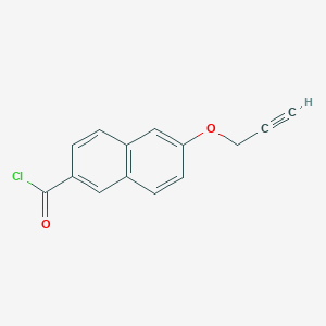 molecular formula C14H9ClO2 B12565027 6-[(Prop-2-yn-1-yl)oxy]naphthalene-2-carbonyl chloride CAS No. 192505-76-3