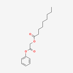 molecular formula C17H24O4 B12565090 Nonanoic acid, 2-oxo-2-phenoxyethyl ester CAS No. 143459-42-1