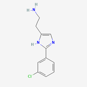 molecular formula C11H12ClN3 B1256513 2-(3-Chlorophenyl)histamine 