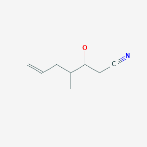 molecular formula C8H11NO B12565190 6-Heptenenitrile, 4-methyl-3-oxo- CAS No. 190451-85-5
