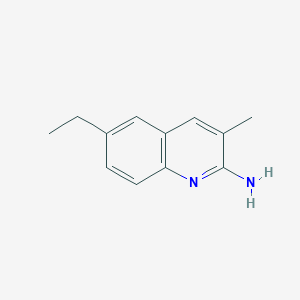 molecular formula C12H14N2 B12565193 2-Amino-6-ethyl-3-methylquinoline 