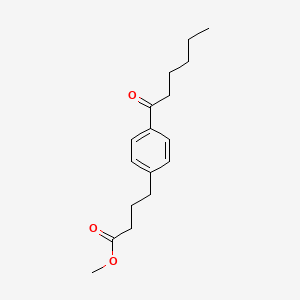 molecular formula C17H24O3 B12565201 Methyl 4-(4-hexanoylphenyl)butanoate CAS No. 162940-01-4