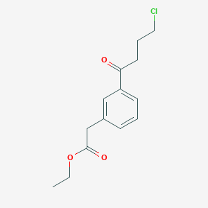 molecular formula C14H17ClO3 B12565206 Ethyl [3-(4-chlorobutanoyl)phenyl]acetate CAS No. 169280-08-4