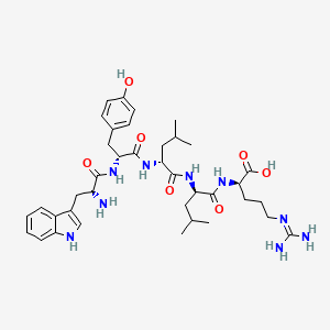 molecular formula C38H55N9O7 B12565248 D-Tryptophyl-D-tyrosyl-D-leucyl-D-leucyl-N~5~-(diaminomethylidene)-D-ornithine CAS No. 190775-53-2