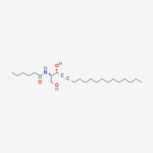 molecular formula C24H45NO3 B12565283 N-[(2S,3R)-1,3-dihydroxyoctadec-4-yn-2-yl]hexanamide CAS No. 194409-55-7