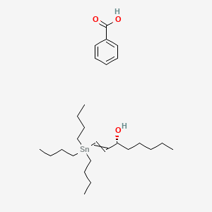 molecular formula C27H48O3Sn B12565302 Benzoic acid--(3R)-1-(tributylstannyl)oct-1-en-3-ol (1/1) CAS No. 192444-01-2