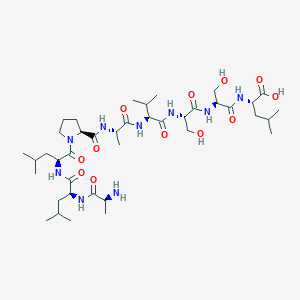 molecular formula C40H71N9O12 B12565328 H-Ala-Leu-Leu-Pro-Ala-Val-Ser-Ser-Leu-OH CAS No. 263268-99-1