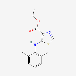 molecular formula C14H16N2O2Se B12565373 Ethyl 5-(2,6-dimethylanilino)-1,3-selenazole-4-carboxylate CAS No. 197856-09-0