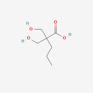 molecular formula C7H14O4 B12565415 Pentanoic acid, bis(hydroxymethyl)- CAS No. 181894-69-9