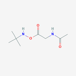 molecular formula C8H16N2O3 B12565447 N-(2-{[(2-Methyl-2-propanyl)amino]oxy}-2-oxoethyl)acetamide 