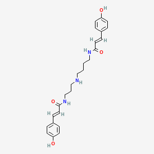 molecular formula C25H31N3O4 B1256549 3-(4-Hydroxyphenyl)-N-[3-[[4-[[3-(4-hydroxyphenyl)-1-oxo-2-propen-1-yl]amino]butyl]amino]propyl]-2-propenamide CAS No. 65715-79-9