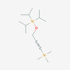 molecular formula C15H32OSi2 B12565543 Trimethyl(3-{[tri(propan-2-yl)silyl]oxy}prop-1-yn-1-yl)silane CAS No. 193007-93-1