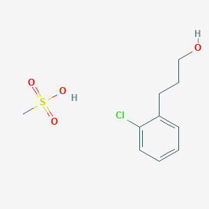 molecular formula C10H15ClO4S B12565565 Methanesulfonic acid--3-(2-chlorophenyl)propan-1-ol (1/1) CAS No. 165803-59-8