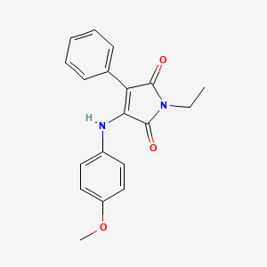 molecular formula C19H18N2O3 B12565572 1-Ethyl-3-[(4-methoxyphenyl)amino]-4-phenyl-1H-pyrrole-2,5-dione CAS No. 264206-79-3