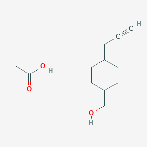 molecular formula C12H20O3 B12565679 Acetic acid--[4-(prop-2-yn-1-yl)cyclohexyl]methanol (1/1) CAS No. 287179-85-5