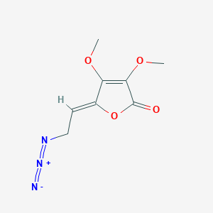 molecular formula C8H9N3O4 B12565713 (5Z)-5-(2-azidoethylidene)-3,4-dimethoxyfuran-2-one 