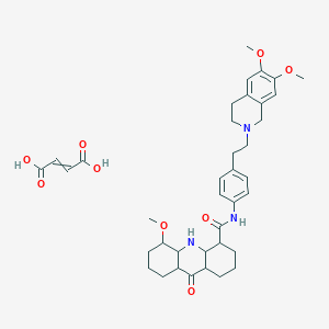 molecular formula C38H49N3O9 B12565728 Elacridar (maleate) 