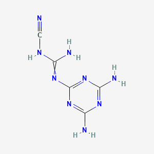molecular formula C5H7N9 B12565740 N-Cyano-N''-(4,6-diamino-1,3,5-triazin-2-yl)guanidine CAS No. 177329-17-8