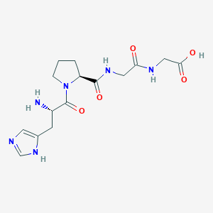 molecular formula C15H22N6O5 B12565778 L-Histidyl-L-prolylglycylglycine CAS No. 263255-51-2