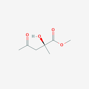 molecular formula C7H12O4 B12565820 methyl (2S)-2-hydroxy-2-methyl-4-oxopentanoate CAS No. 194153-92-9