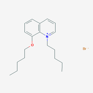 molecular formula C19H28BrNO B12565848 Quinolinium, 1-pentyl-8-(pentyloxy)-, bromide CAS No. 143896-14-4