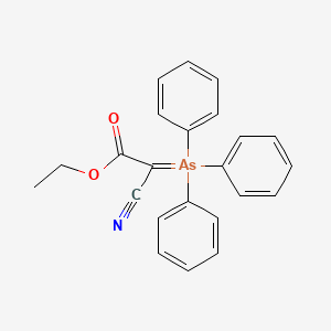 molecular formula C23H20AsNO2 B12565858 Ethyl cyano(triphenyl-lambda~5~-arsanylidene)acetate CAS No. 143490-05-5