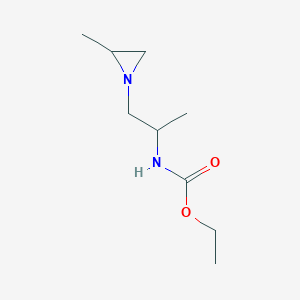 molecular formula C9H18N2O2 B12565859 Ethyl [1-(2-methylaziridin-1-yl)propan-2-yl]carbamate CAS No. 143771-58-8