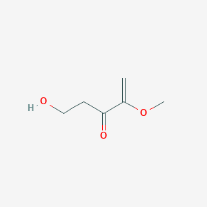 molecular formula C6H10O3 B12565862 1-Penten-3-one, 5-hydroxy-2-methoxy- CAS No. 143429-28-1