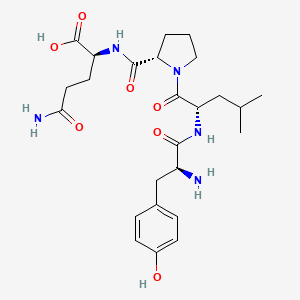 molecular formula C25H37N5O7 B12565934 L-Tyrosyl-L-leucyl-L-prolyl-L-glutamine CAS No. 196085-81-1