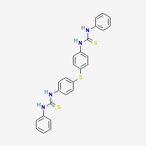 molecular formula C26H22N4S3 B12565992 N,N'-[Sulfanediyldi(4,1-phenylene)]bis[N'-phenyl(thiourea)] CAS No. 162781-32-0