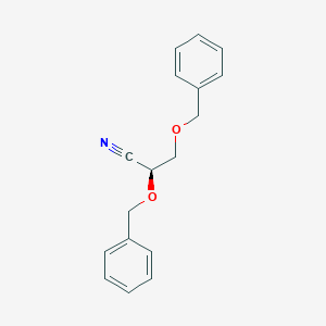 molecular formula C17H17NO2 B12566034 (2S)-2,3-Bis(benzyloxy)propanenitrile CAS No. 183582-99-2