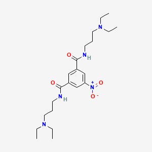molecular formula C22H37N5O4 B12566068 1,3-Benzenedicarboxamide, N,N'-bis[3-(diethylamino)propyl]-5-nitro- CAS No. 290829-08-2