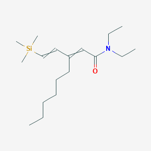 molecular formula C18H35NOSi B12566079 N,N-Diethyl-3-[2-(trimethylsilyl)ethenyl]non-2-enamide CAS No. 310897-00-8