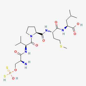 molecular formula C24H44N5O8PS3 B12566101 O-(Dithiophosphono)-L-seryl-L-valyl-L-prolyl-L-methionyl-L-leucine CAS No. 191993-46-1