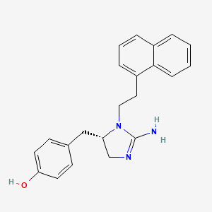 4-[[(4S)-2-amino-3-[2-(1-naphthalenyl)ethyl]-4,5-dihydroimidazol-4-yl]methyl]phenol