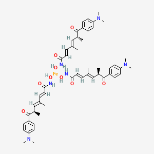 tris[(2E,4E,6R)-7-[4-(dimethylamino)phenyl]-N-(hydroxy-kappaO)-4,6-dimethyl-7-oxohepta-2,4-dienamidato-kappaO]iron