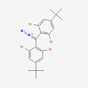 molecular formula C21H22Br4N2 B12566153 Bis(2,6-dibromo-4-tert-butylphenyl)diazomethane CAS No. 182170-73-6