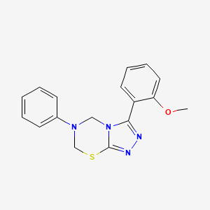 molecular formula C17H16N4OS B12566167 3-(2-Methoxyphenyl)-6-phenyl-5,7-dihydro-[1,2,4]triazolo[3,4-b][1,3,5]thiadiazine 