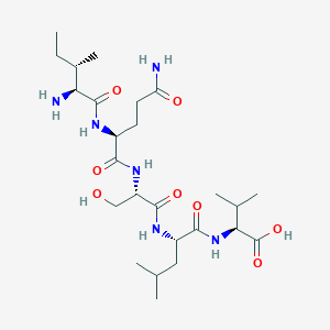 molecular formula C25H46N6O8 B12566171 L-Isoleucyl-L-glutaminyl-L-seryl-L-leucyl-L-valine CAS No. 203438-15-7