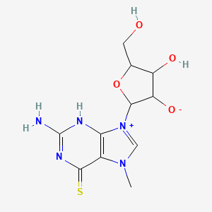 2-(2-Amino-7-methyl-6-sulfanylidene-3H-purin-9-ium-9-yl)-4-hydroxy-5-(hydroxymethyl)oxolan-3-olate