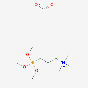 molecular formula C11H27NO5Si B12566226 N,N,N-Trimethyl-3-(trimethoxysilyl)propan-1-aminium acetate CAS No. 325975-94-8