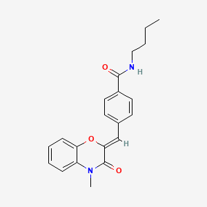N-butyl-4-[(Z)-(4-methyl-3-oxo-3,4-dihydro-2H-1,4-benzoxazin-2-ylidene)methyl]benzamide